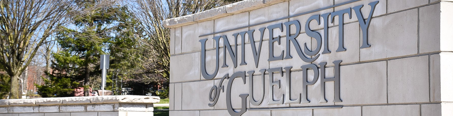 The University of Guelph front entrance sign