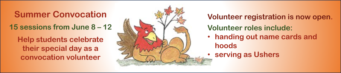 summer convocation volunteer notice